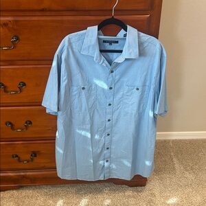 Men's Blue Button-Up Shirt
